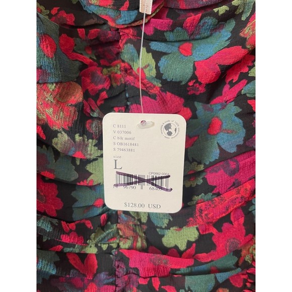 FREE PEOPLE Oh La La Floral Bodice Top, Square Neck, Size: Large - $128 NWT - Picture 4 of 12